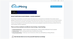 Desktop Screenshot of cloudmining.com