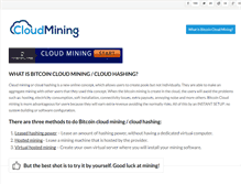 Tablet Screenshot of cloudmining.com